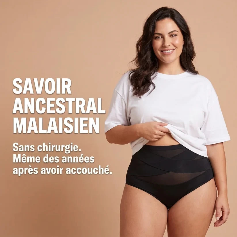 Culotte gainante post-partum à bande croisée 360°