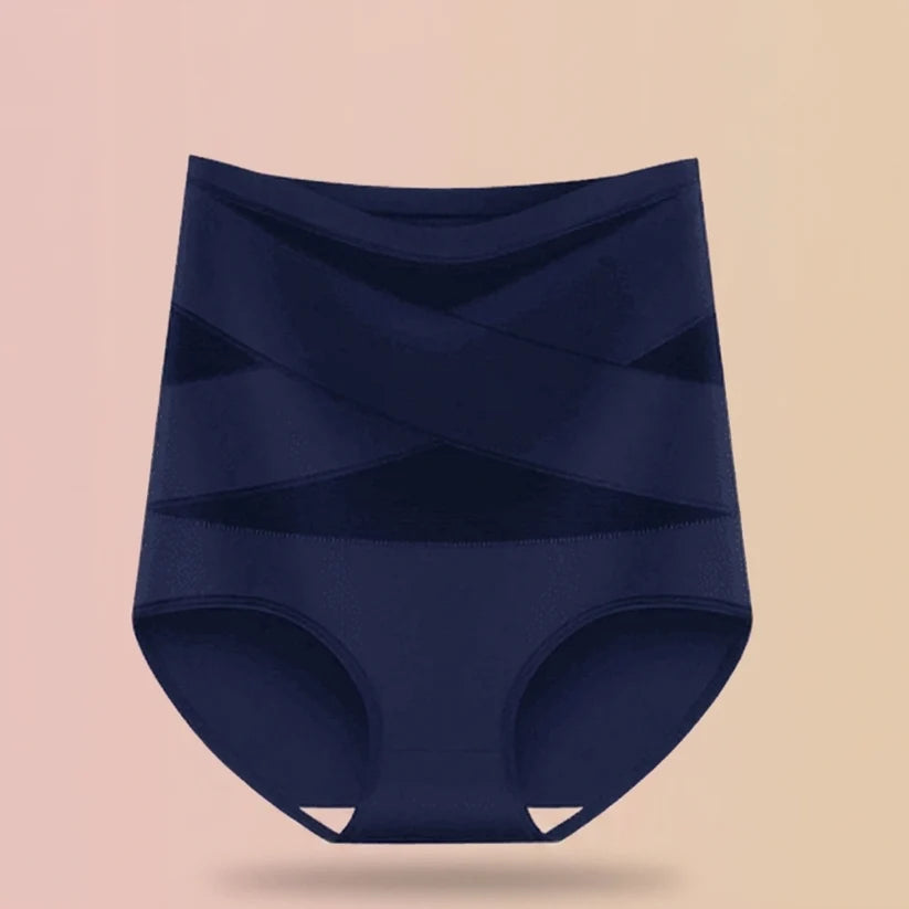 Culotte gainante post-partum à bande croisée 360°