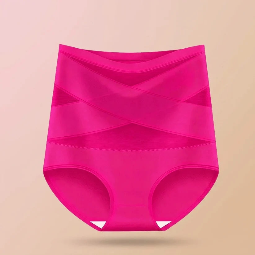 Culotte gainante post-partum à bande croisée 360°