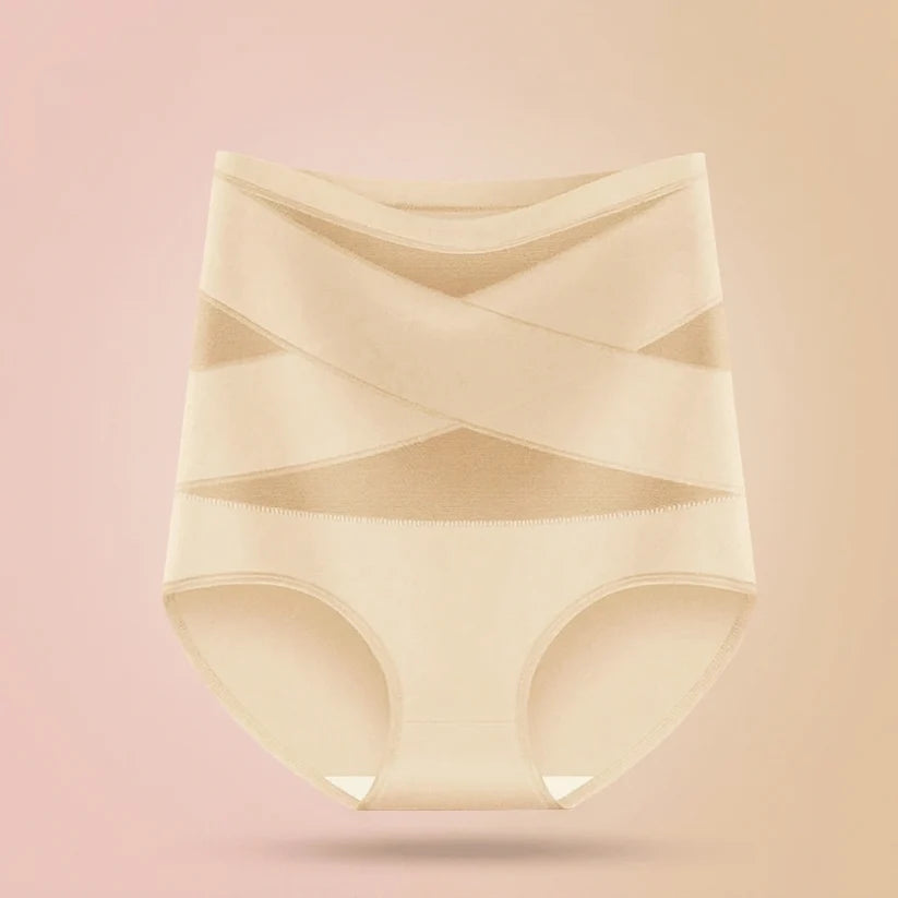 Culotte gainante post-partum à bande croisée 360°